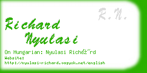 richard nyulasi business card